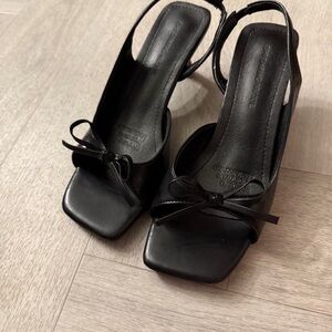 Elegant Black Women's Slingback Heels